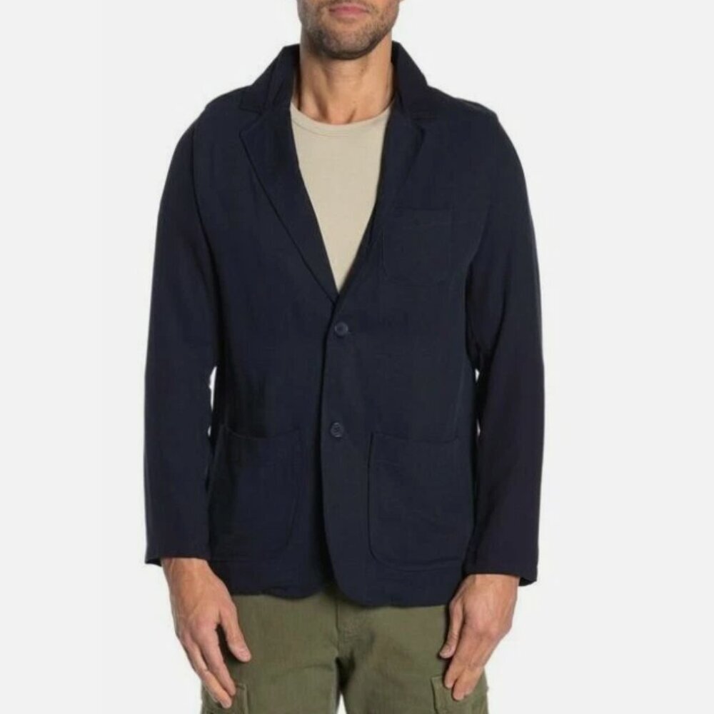 Onia Men's Hugo Tencel Jacket Blazer in Deep Navy Size Medium